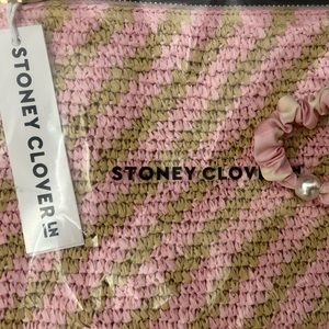Pink Woven Stoney Clover Flat pouch
